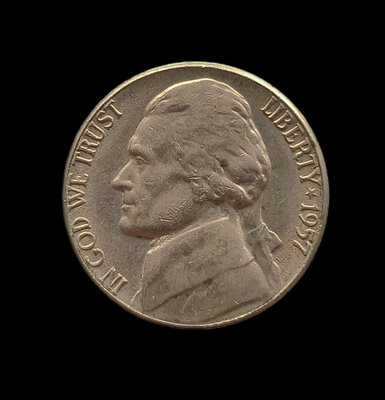 美國    傑佛遜    5分    1957年    鎳幣 2897