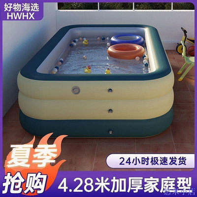 悠米小店充氣泳池嬰兒寶寶兒童室內遊泳池傢用大型可折疊泳池戶外戲水池 YN75