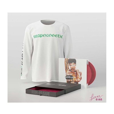 Rihanna Unapologetic 蕾哈娜官網限量禮盒 彩膠2LP+T恤 黑膠唱片