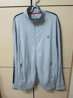 衣市藍~POLO Ralph Lauren 立領運動外套 (XL~麻灰~) (220419)