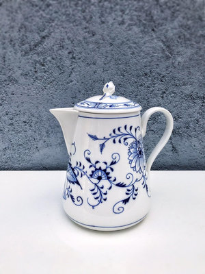 德國Meissen梅森 藍洋蔥圓臺形壺 水罐 花瓶 二等品