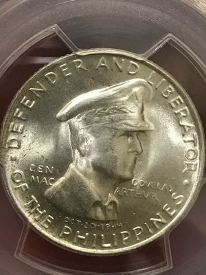 麥克阿瑟五星上將銀幣1947年S版珍藏級原光未使用美國PCgs鑑定