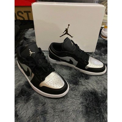 【正品】Air Jordan 1 Low "Silver Toe" 黑銀 女款 DA5551-001潮鞋