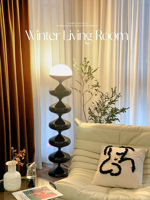 菁雅葫蘆落地燈客廳沙發旁中古奶油風藝術創意臥室裝飾墻角燈台燈