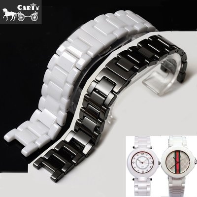 【熱賣精選】錶帶 陶瓷錶帶 錶鏈 代用GC Guess 20 16 凹型接口 女 男 通用 手錶配件 替換錶帶 手錶帶