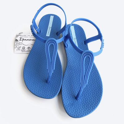*IPANEMA*巴西涼鞋(水滴鏤空造型 CLASS POP T字夾腳涼鞋) 藍 2654220729