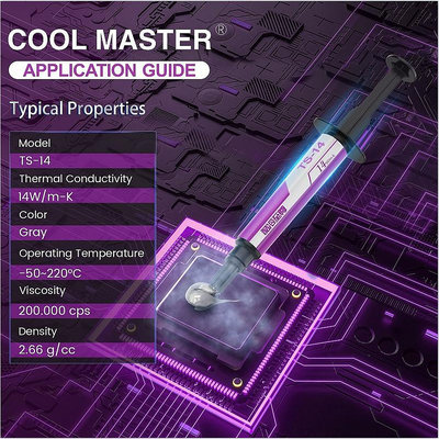 酷冷至尊TS-14導熱膏 CPU散熱器散熱膏 PC導熱硅脂 Thermal paste