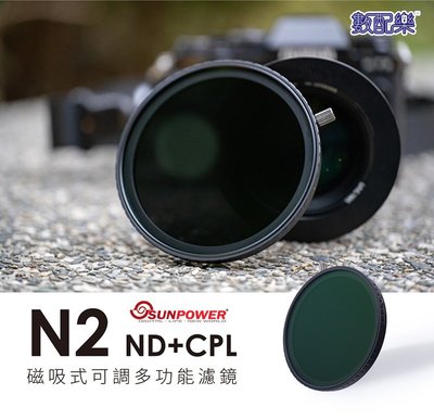 數配樂 Sunpower N2 磁吸式 可調偏光減光鏡 多功能濾鏡 ND32 ~ ND1000 台灣製
