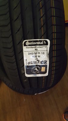 +超鑫輪胎鋁圈+   Continental 德國馬牌 CSC5 245/50-18