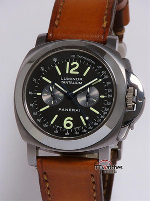 台北腕錶 Panerai 沛納海 Luminor Chrono Tantalum 計時錶 鉭鋼 118466