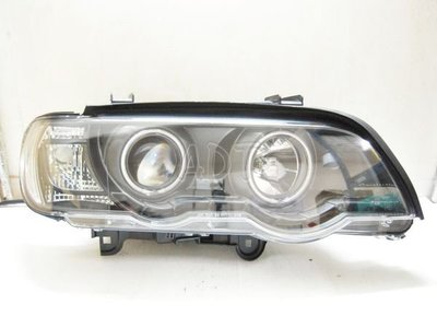 ~~ADT.車材.車材~~BMW E53 X5 光圈LED燈眉黑底大燈一組  原廠HID專用