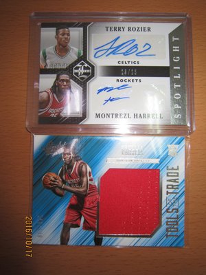 網拍讀賣~Montrezl Harrell/ Terry Rozier~超低限量簽名卡/25~auto~RC限量大片球衣