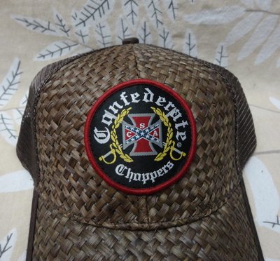 美國 USA REBEL Confederate Choppers 聯邦旗幟 叛逆 潮帽 棒球帽 網帽 深棕色