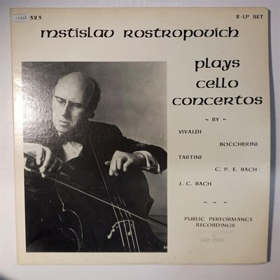 羅斯特羅波維奇 塔蒂尼 維瓦爾第 大提琴協奏曲 黑膠2LP