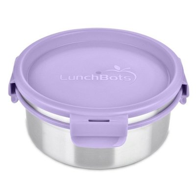 【可美】預購~美國LunchBots正品《食品級不鏽鋼圓形餐盒／防漏設計／三種尺寸》4cups／1000ml