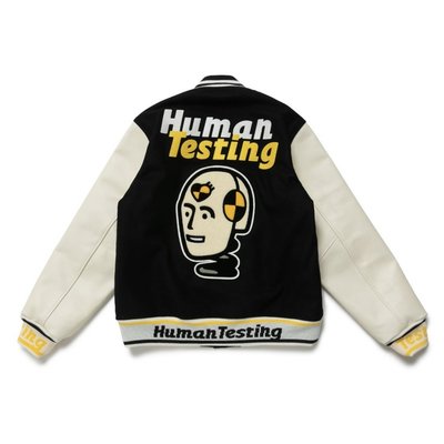【熱賣精選】HUMAN MADE A$AP Rocky TESTING VARSITY機器人棒球服夾克