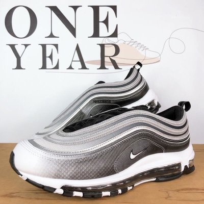【正品】ONE YEAR_ NIKE AIR MAX 97 黑 黑白 漸層 銀 3M 反光 氣墊 慢跑 921826-016潮鞋