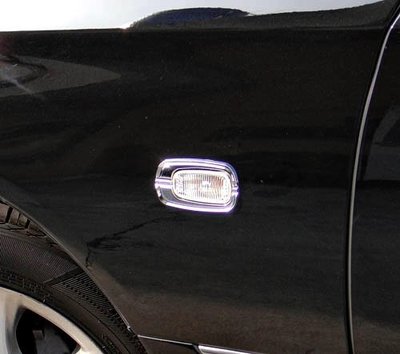 圓夢工廠 Lexus LS400 LS430 2004~2006 改裝 鍍鉻銀 葉子板車燈框飾貼 方向燈框 側燈框 飾貼