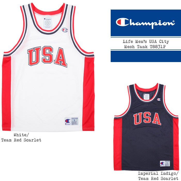 champion usa mesh jersey tank top