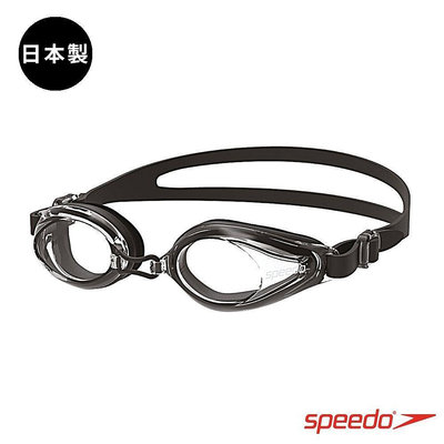 Speedo 成人運動泳鏡 Edge 黑透明 (SD8120048913)