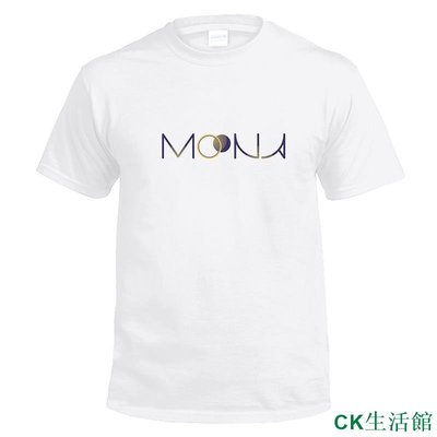 CK生活館Hololive 印度尼西亞 Moona Hoshinova Cosplay T 恤男士女士休閒夏季棉質短袖襯衫