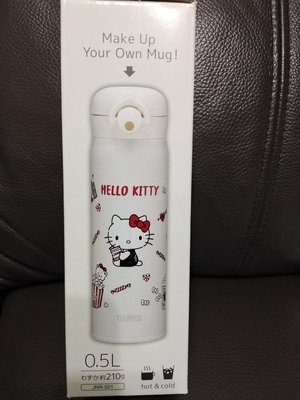 THERMOS 膳魔師  不鏽鋼真空保溫瓶500ml(JNR-501KT-SNKW)Hello Kitty零食篇