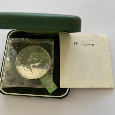 二手 英國1972年伊麗莎白女王結婚25周年紀念克朗型大銀幣 行 錢幣 銀幣 硬幣【奇摩錢幣】2433