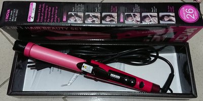 二合一 直髮 捲髮器 2用離子夾/電捲棒 5段式 溫控 直/捲髮棒