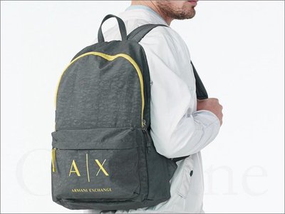 現貨 美國真品 AX 阿曼尼 A|X Armani Exchange backpack 灰色 防水 肩背包 拉鍊 後背包