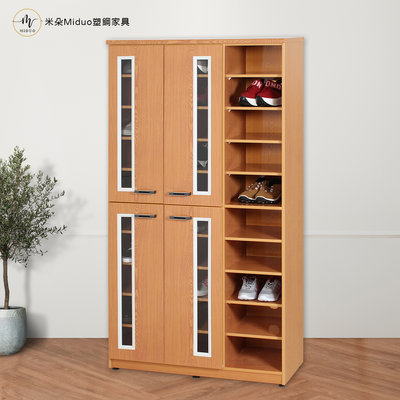 【米朵Miduo】3.2尺壓克力四門半開放塑鋼鞋櫃 高鞋櫃 防水塑鋼家具