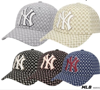 ✈️韓國代購{現貨+預購}正品「MLB」LA NY 洋基 老花滿版 32CPFB111 可調節棒球帽