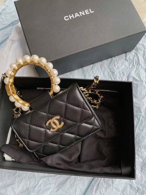 Chanel 珍珠手柄 卡包 $📩  我愛麋鹿歐美精品全球代購since2005💜