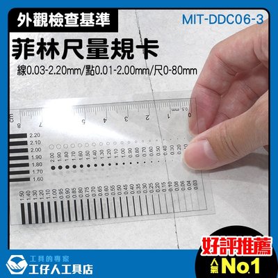 『工仔人』尺規卡 MIT-DDC06-3 菲林尺比對 基準表 點規卡 裂縫檢測 線條
