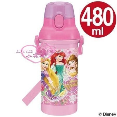 ♥小公主日本精品♥ Disney 公主系列 耐熱140度 直飲式水壺 水瓶 可背式 480ml 日本製01003208