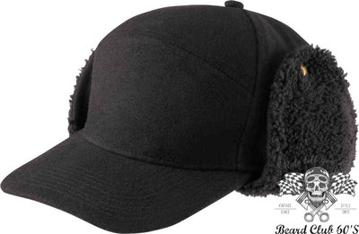 ♛大鬍子俱樂部♛ Brandit ® Lumberjack Winter 德國 工裝風格 伐木工 保暖 帽子 黑色