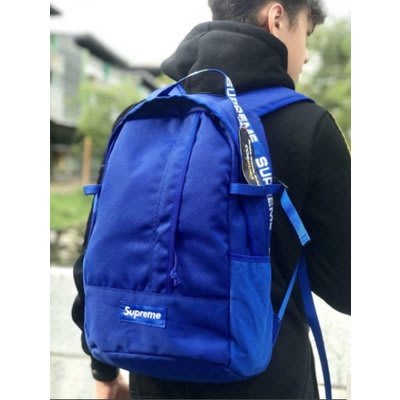 【紐約范特西】現貨 SS18 Supreme Backpack 44TH 後背包 藍色