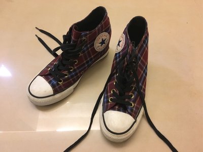 正品Converse Chuck Taylor All Star 格紋帆布鞋 #24.5