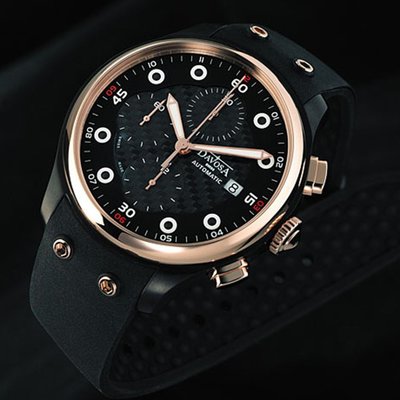 DAVOSA 161.469.55 XM8 碳纖維VJ-7750計時機械腕錶-IP黑/玫瑰金框/42mm