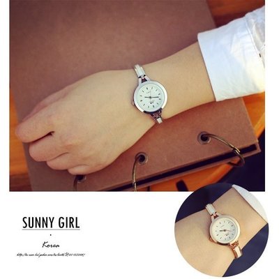 ***Sunny Girl*** [WT0021] 韓國氣質風上班族必備簡約時尚手鐲式石英錶時裝款女腕錶手錶二色 339