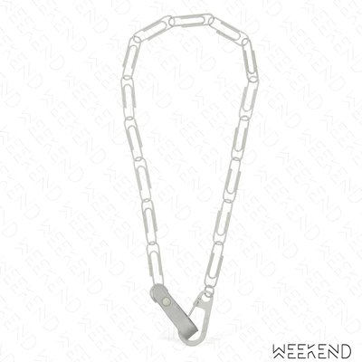 【WEEKEND】 OFF WHITE Paper Clip 迴紋針 項鍊 銀色 20秋冬