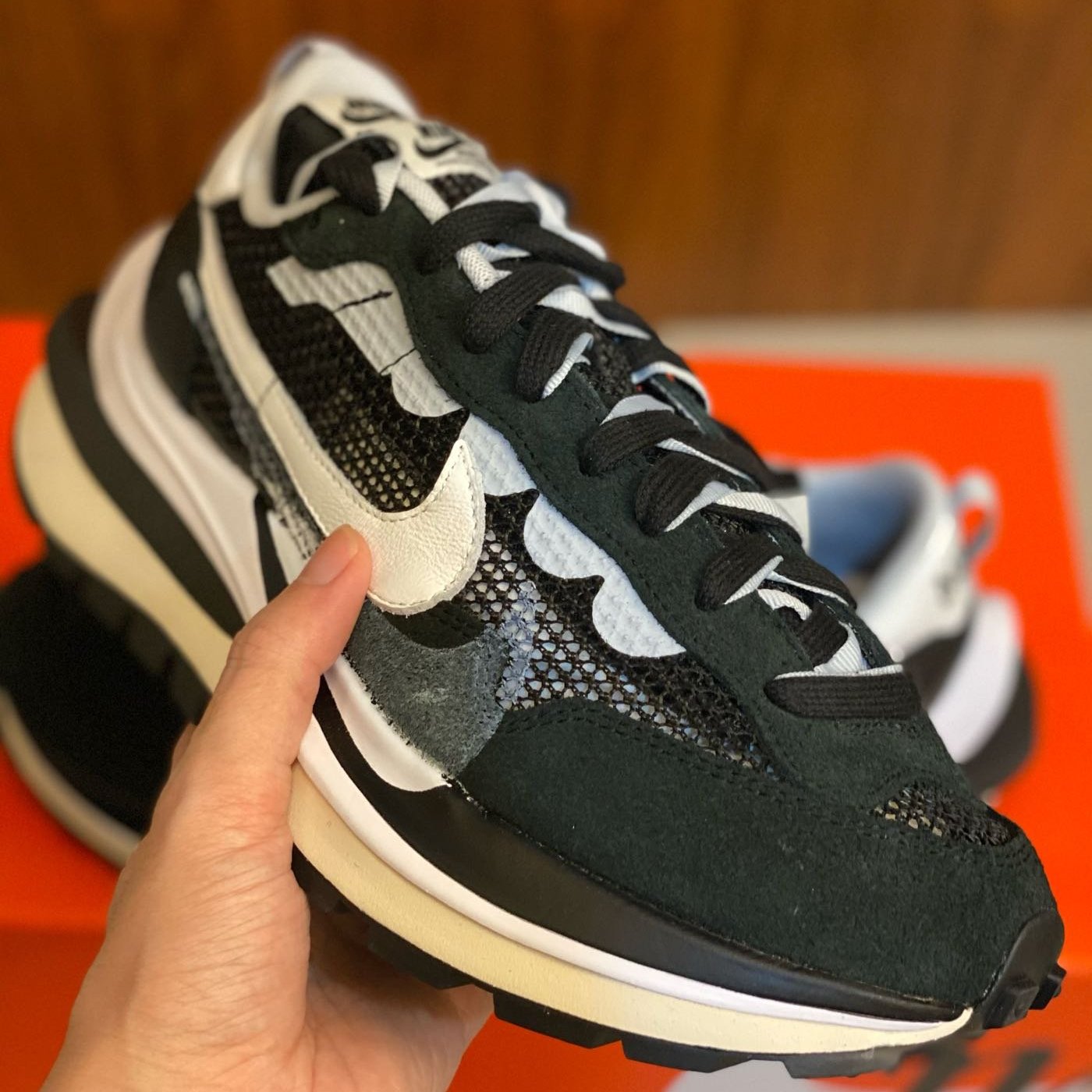 S.M.P】sacai x Nike Vaporwaffle Black/White 黑白CV1363-001 | Yahoo