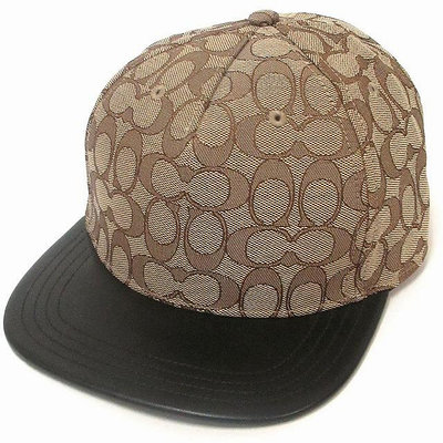 【美麗小舖】COACH CH408 咖啡色 帽子 平沿帽 棒球帽 遮陽帽-全新真品現貨在台