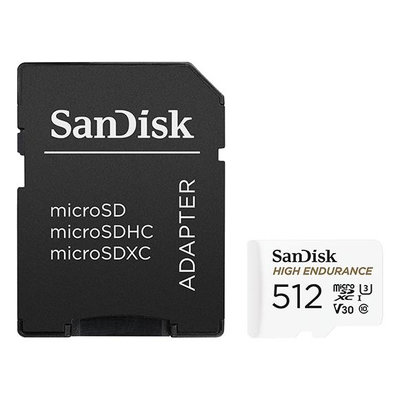 SanDisk 512GB 高耐久 MicroSD V30 U3 4K 長時專用記憶卡 (SD-SQQNR-512G)