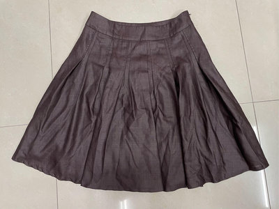 出清 二手 日牌 misch masch 百褶裙 深咖啡 咖啡色 日本製 36號 S號 女裝 裙子 及膝裙 古著 小尺碼