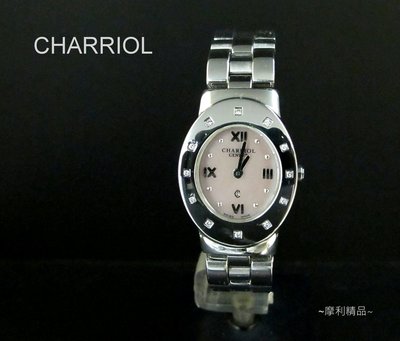 【摩利精品】CHARRIOL 夏利豪AZURO鑽石女錶 *原廠真品低價出售