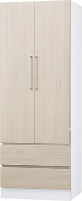 【生活家傢俱】HJS-450-6：艾美爾2.8尺二抽衣櫃-羅漢松【台中家具】系統衣櫥 開門式衣櫃 系統家具 低甲醛