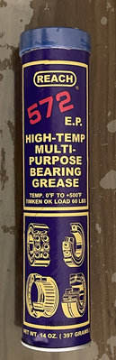 美國 潤奇 REACH 572 E.P 無熔點潤滑油脂黃油 單車培林軸承用黃油條 牛油條 耐高溫潤滑油脂