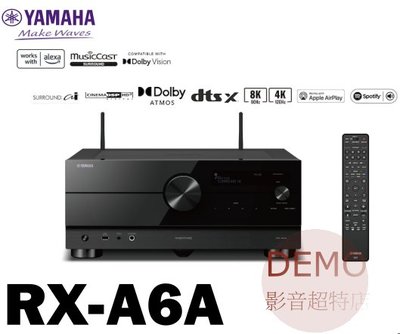 ㊑DEMO影音超特店㍿ YAMAHA RX-A6A  AV環繞擴大機 9.2聲道 AVENTAGE 機型