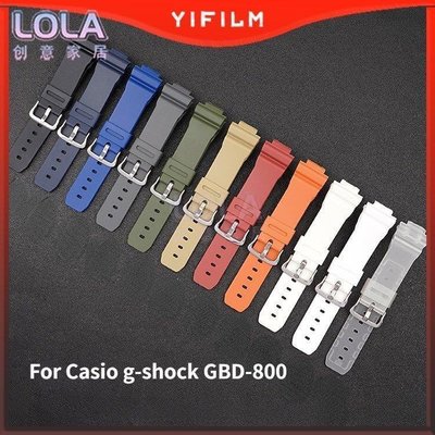 Yifilm 防水樹脂錶帶適用於卡西歐 G-shock GBD-800 GBA-800 GMA-B8
