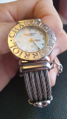 [蟻蕉榴] charriol 夏利豪經典 貝殼面女錶 不繡鋼鏈錶